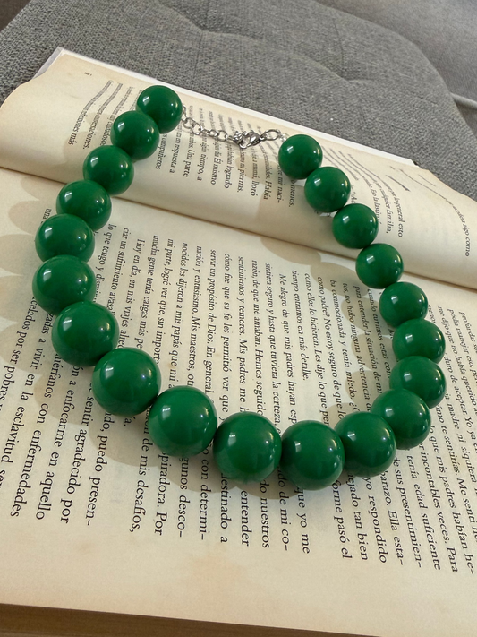 00042 Collar Bubble Gum #20 Bola Extra Grande Verde