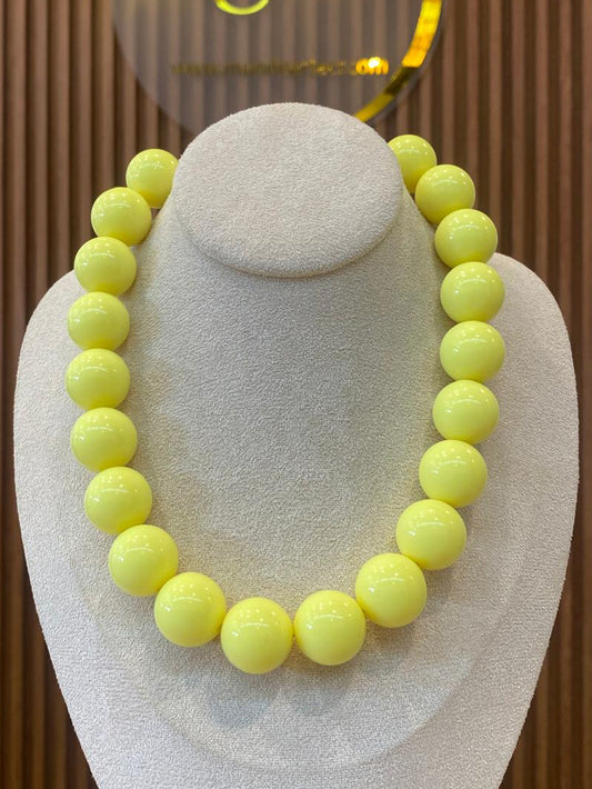 00042 Collar Bubble Gum #20 Bola Extra Grande Amarillo