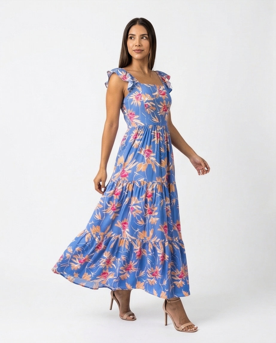 0038 Maxi Eva Floral Celeste