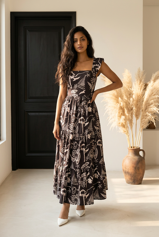 0038 Maxi Eva Floral Negro