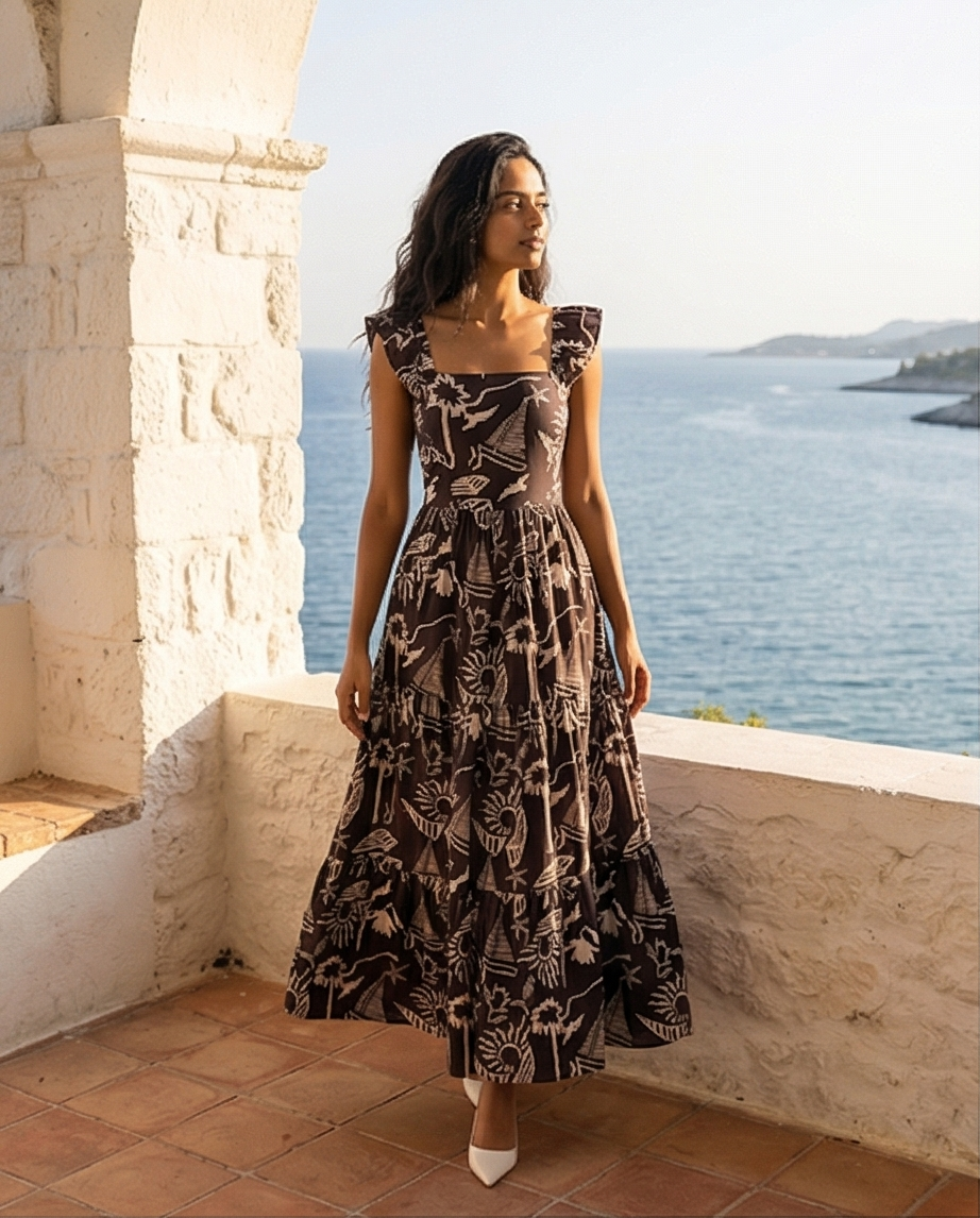 0038 Maxi Eva Floral Negro