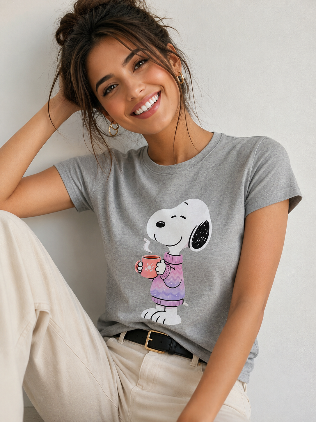 00553  Blusa Snoop Gris