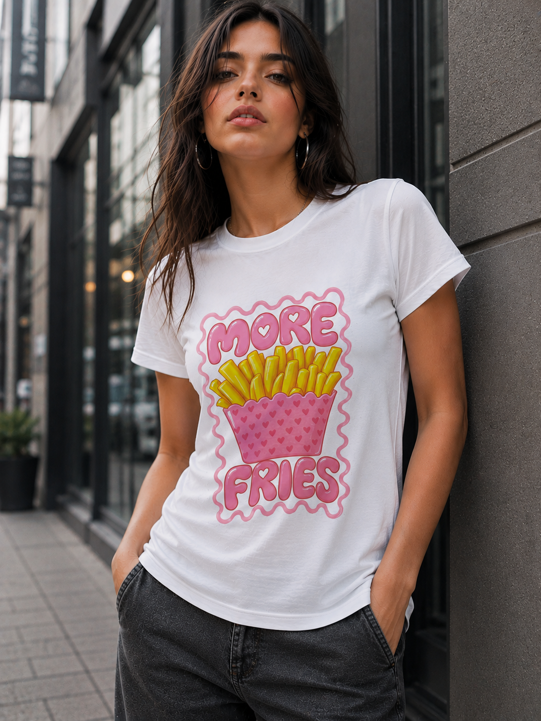 418 Blusa More Fries Blanca