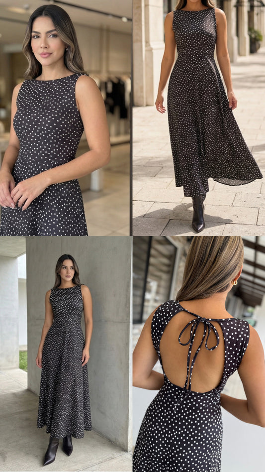 00511 Maxi Dayan Polka Dots Negro