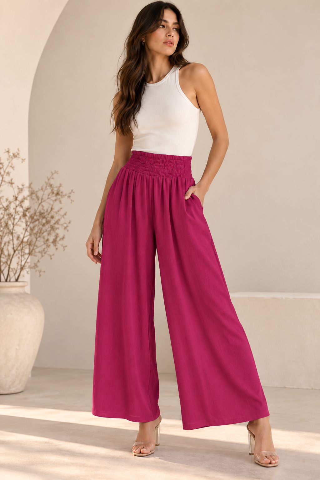 446 Palazzo Jolie Magenta Rosado