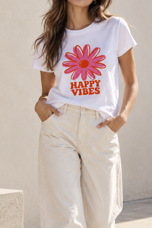 451 Blusa Happy Vibes Blanca