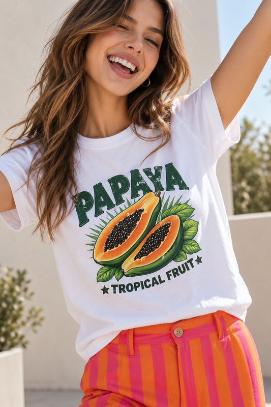 452 Blusa Papayas / Blanca