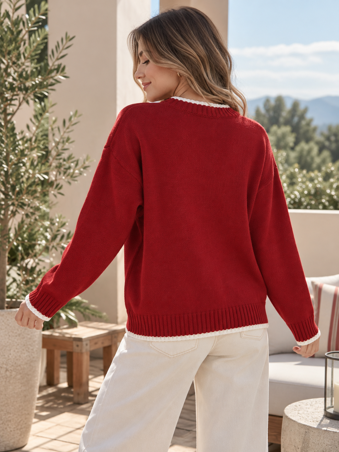 469 Abrigo Copos Rojo Oscuro ( talla SM )