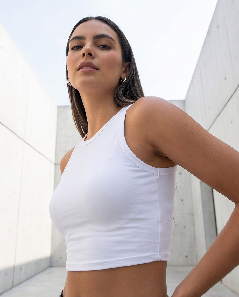 00519 Top blanco Inquieta