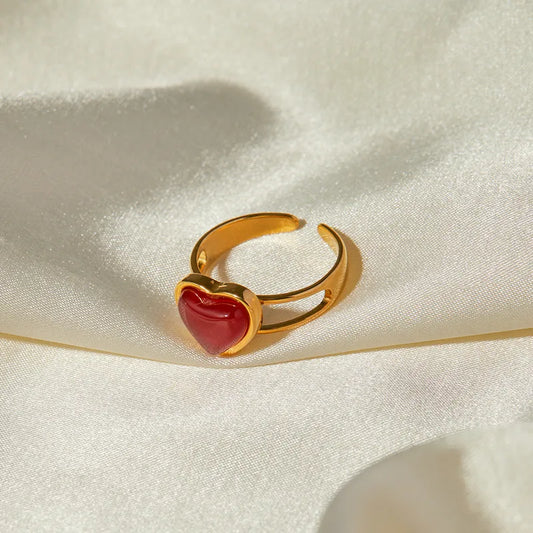 284 Anillo Corazón Rojo